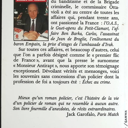 Echec au crime - Pierre Ottavioli - Livre