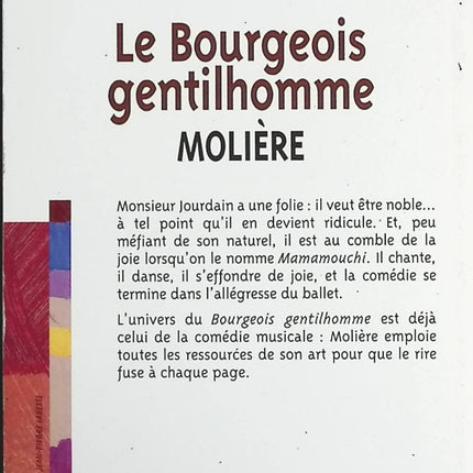 Le Bourgeois Gentilhomme - Molière - Livre