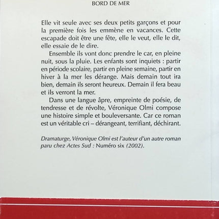 Bord de mer - Véronique Olmi - livre