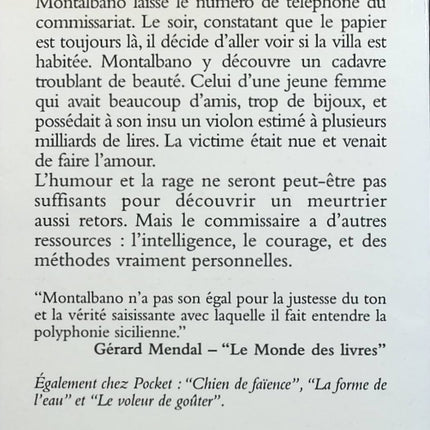 La Voix du violon - Andrea Camilleri - livre