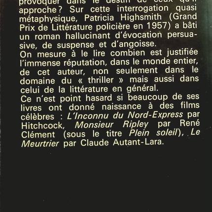 Le cri du hibou - Patricia Highsmith - Livre