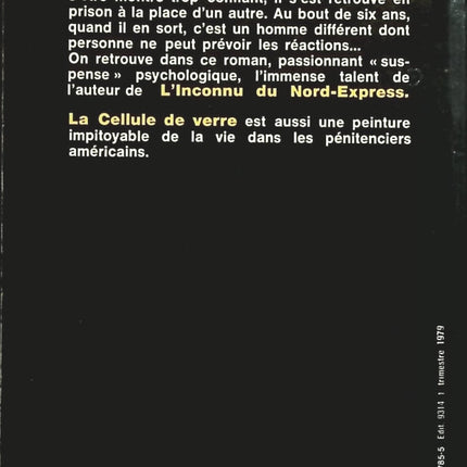 La cellule de verre - Patricia Highsmith - Livre