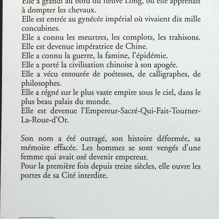 Impératrice - Shan Sa - Livre