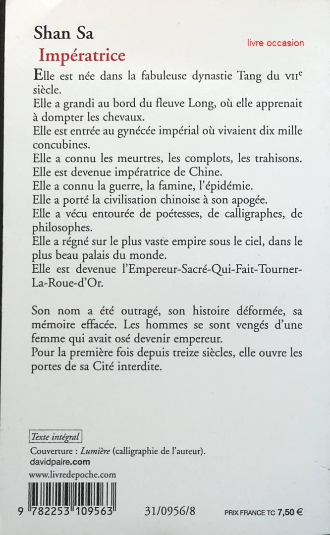 Impératrice - Shan Sa - Livre