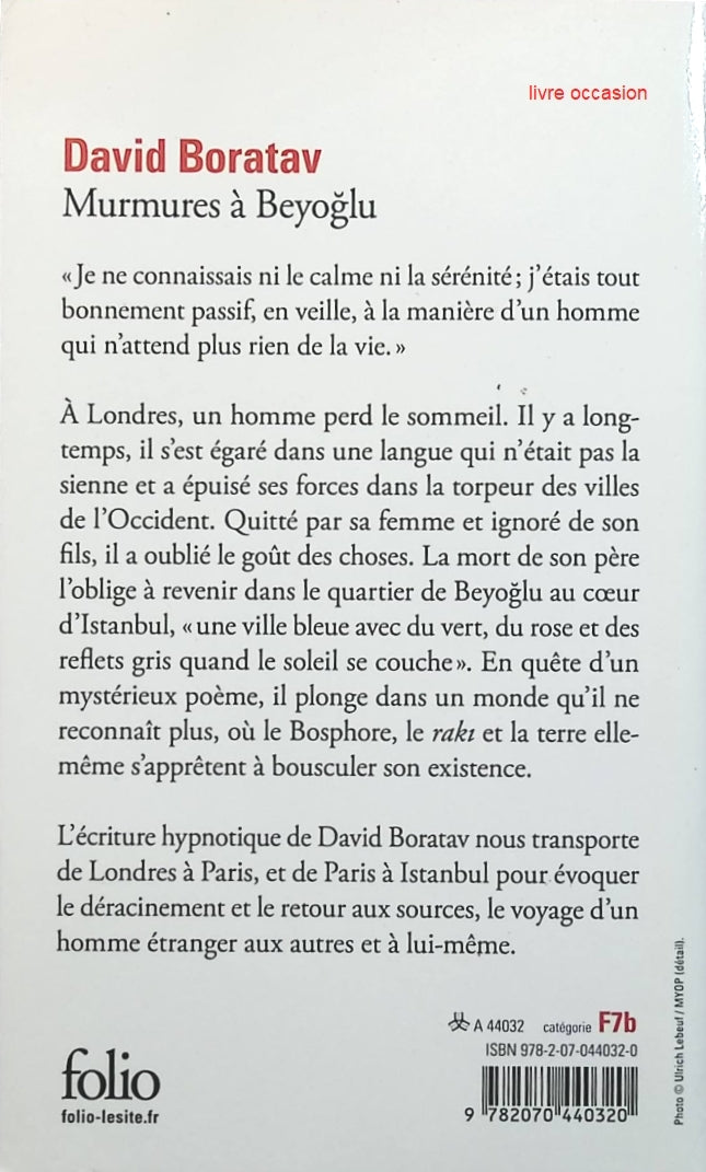 Murmures à Beyoglu - David Boratav - Livre
