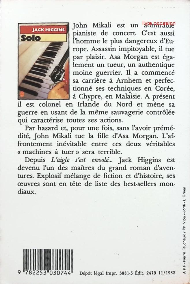Solo - Jack Higgins - Livre
