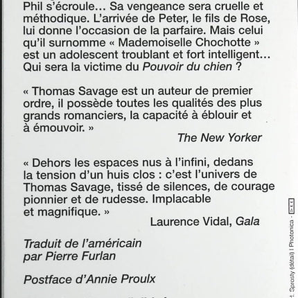 Le pouvoir du chien - Thomas Savage - Livre