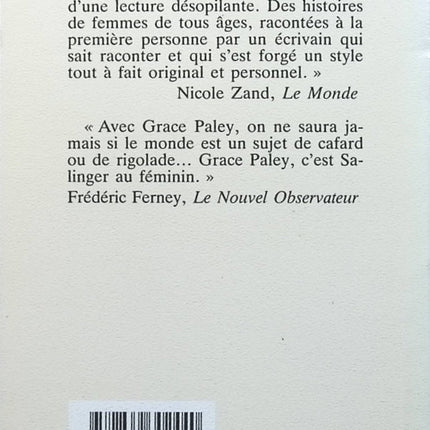 Les petits riens de la vie - Grace Paley - Livre
