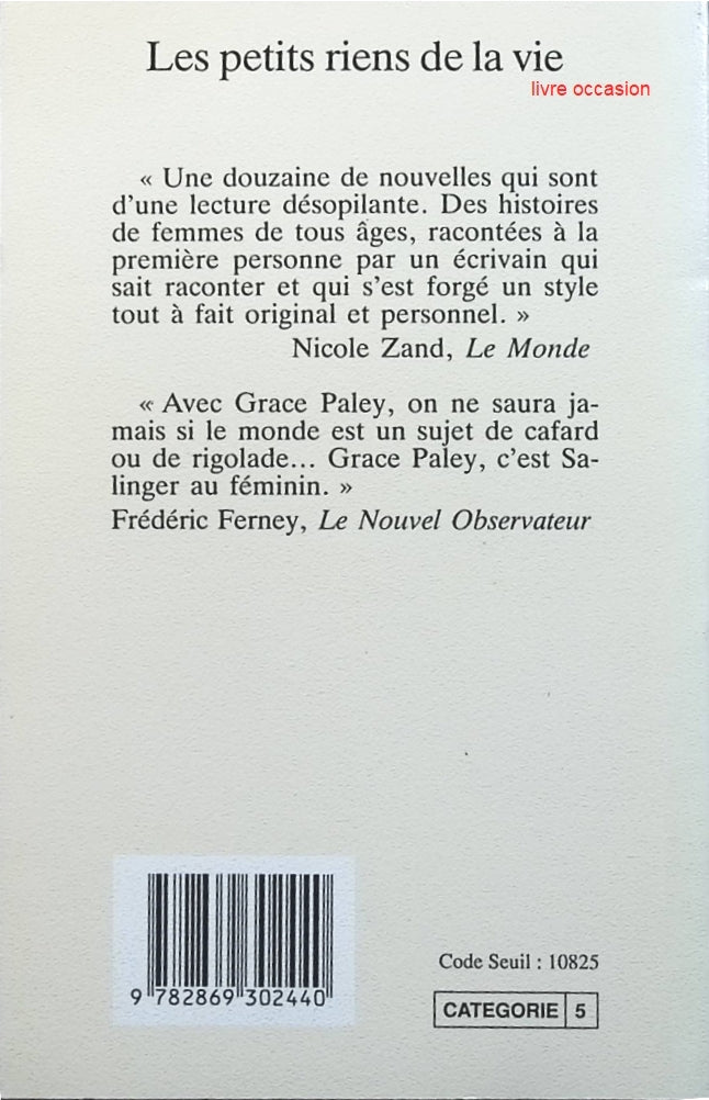 Les petits riens de la vie - Grace Paley - Livre
