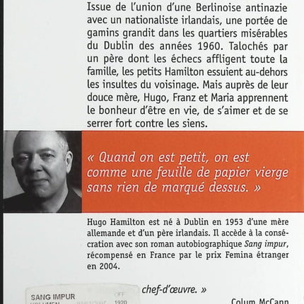 Sang impur - Hugo Hamilton - Livre