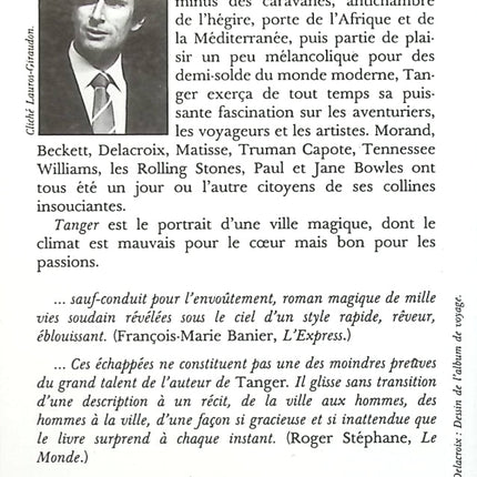 Tanger - Daniel Rondeau - Livre