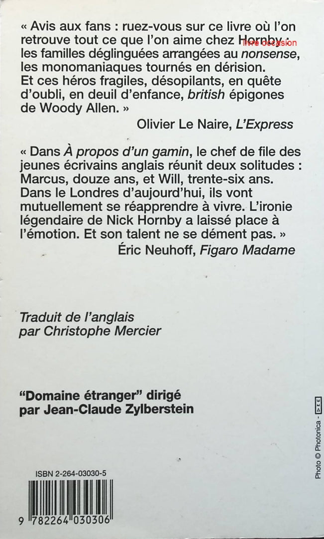 À propos d'un gamin - Nick Hornby - Livre