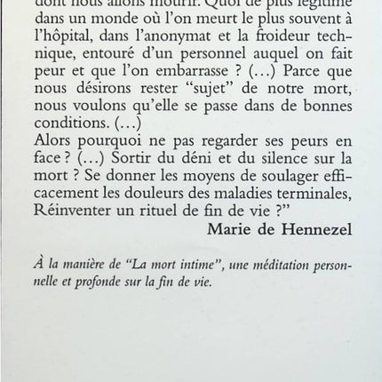 Nous ne nous sommes pas dit au revoir - Marie de Hennezel - Livre