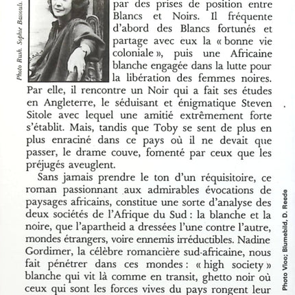 Un monde d'étrangers - Nadine Gordimer - Livre