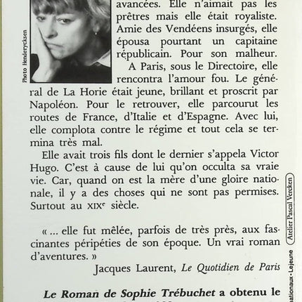 Le Roman de Sophie Trébuchet - Geneviève Dormann - Livre