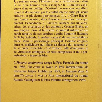 Le roman d'Oxford - Javier Marías - Livre