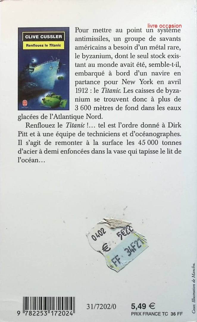 Renflouez le Titanic ! - Clive Cussler - Livre