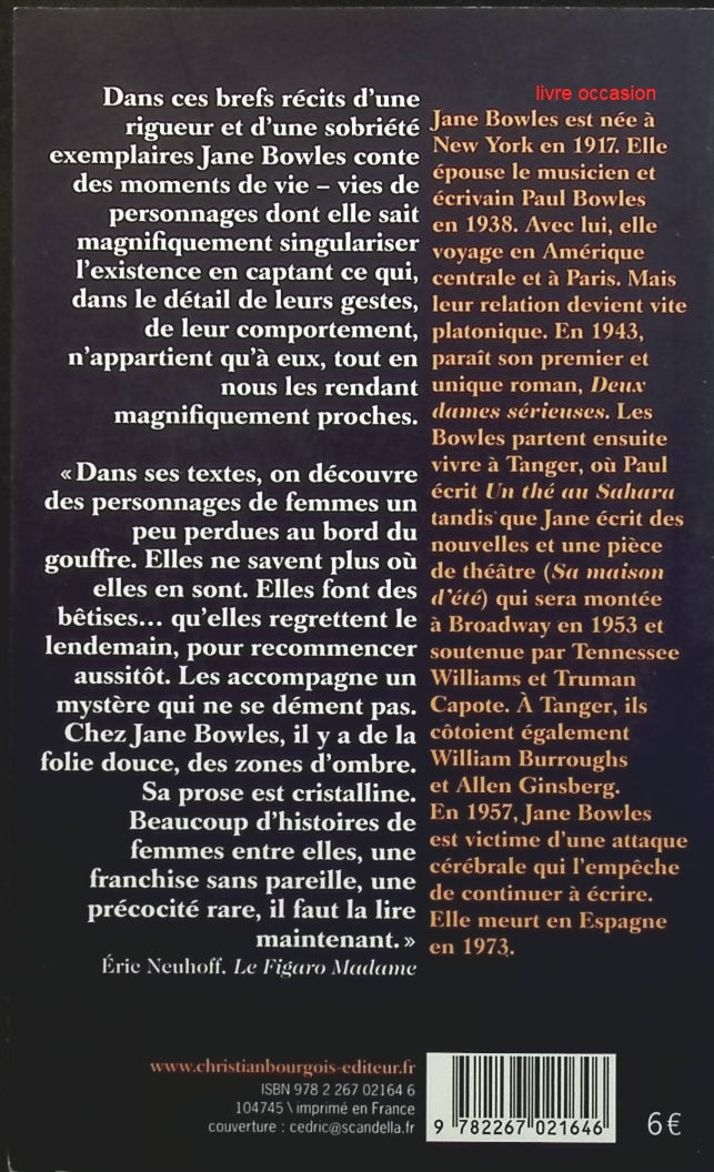 Plaisirs paisibles - Jane Bowles - Livre