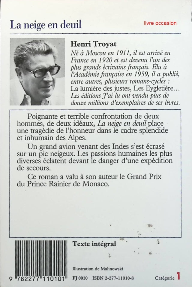 La neige en deuil - Henri Troyat - Livre