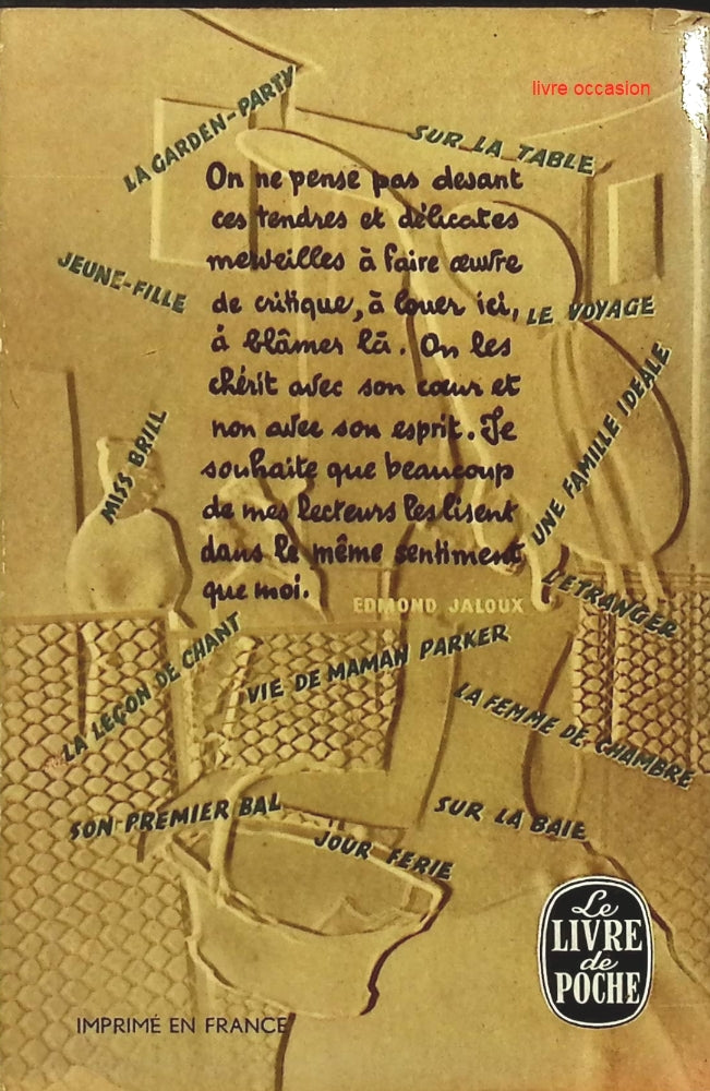 La garden party - Katherine Mansfield - Livre