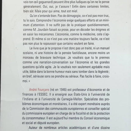 L'économie expliquée à ma fille - André Fourçans - Livre