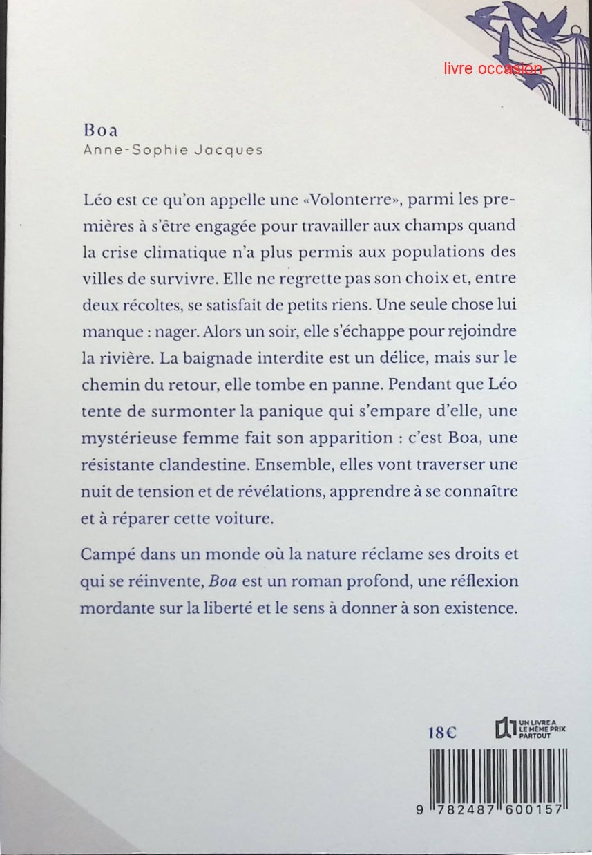 Boa - Anne-Sophie Jacques - Livre