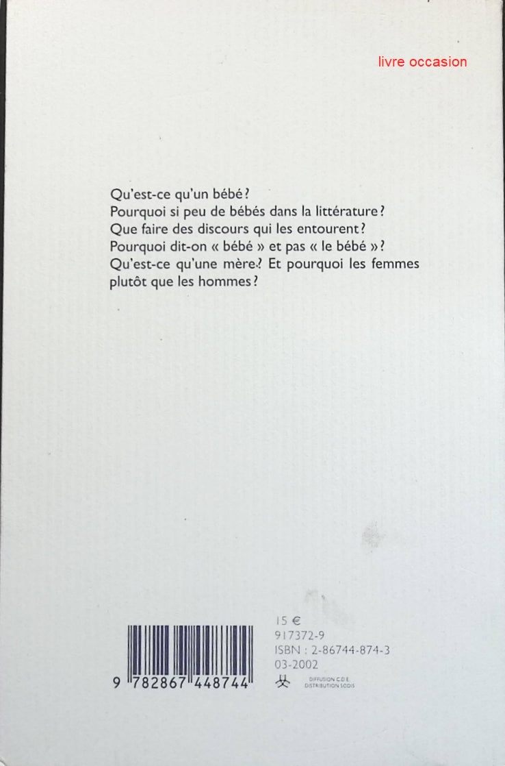 Le bébé - Marie Darrieussecq - Livre