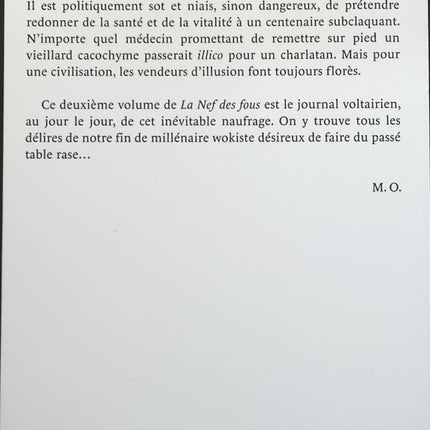 La nef des fous, tome 2 : Année 2021 - Michel Onfray - Livre