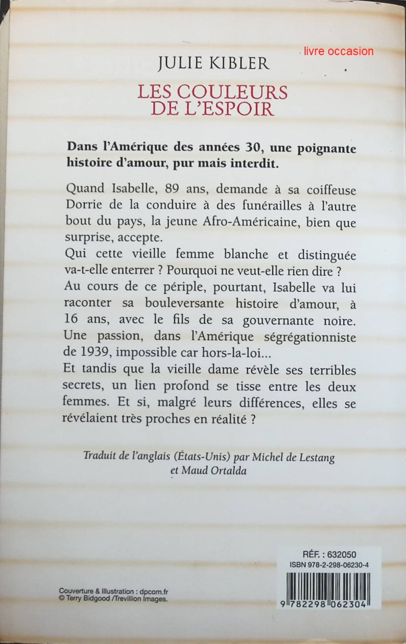 Les couleurs de l'espoir - Julie Kibler - Livre