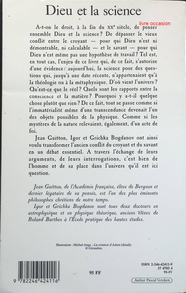Dieu et la Science - Jean Guitton - Livre