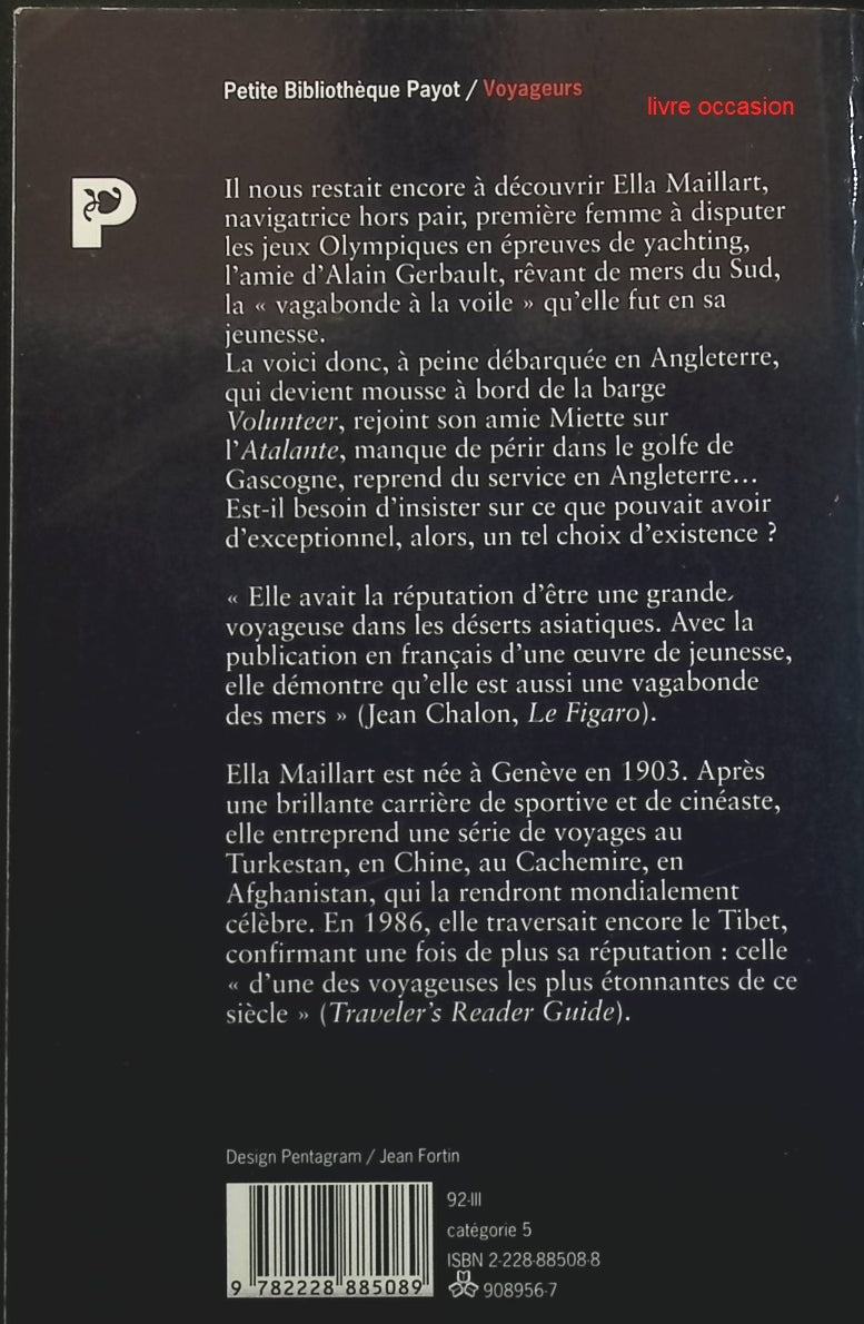 La vagabonde des mers - Ella Maillart - Livre