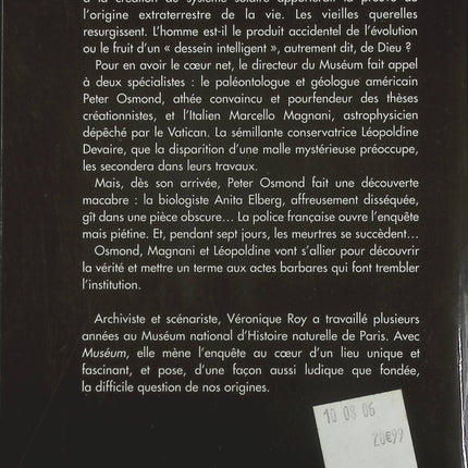 Muséum - Véronique Roy - Livre