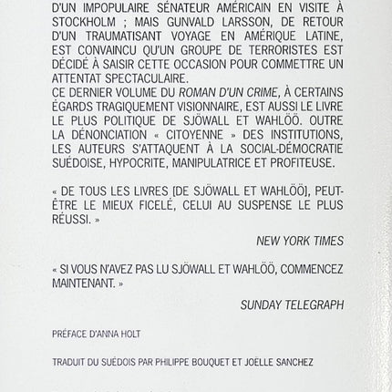 Les terroristes - Maj Sjöwall Per Wahlöö - Livre