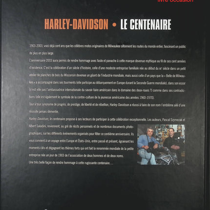 Harley-Davidson - Le Centenaire - Albert Saladini - Livre