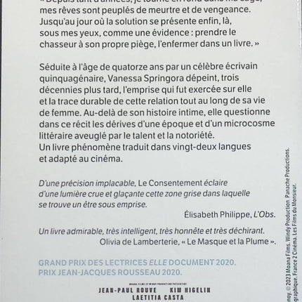 Le Consentement - Vanessa Springora - Livre