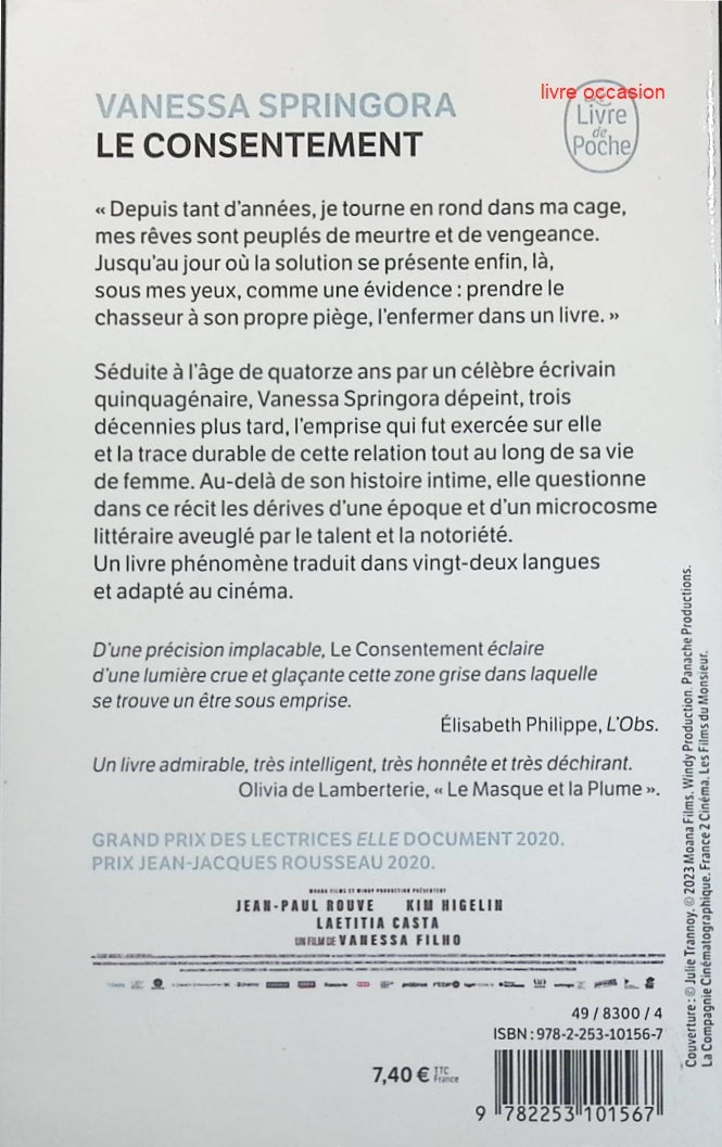 Le Consentement - Vanessa Springora - Livre