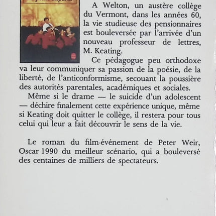 Le cercle des poètes disparus - N. H. Kleinbaum - Livre