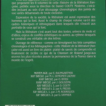 Histoire de la littérature française : XXe siècle, tome 2 1945/1988 - Gilles Vannier - Livre