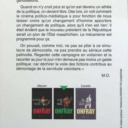 La cour des miracles : Carnet d'après campagne - Michel Onfray - livre