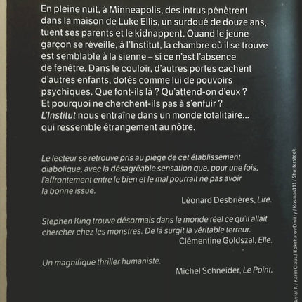 L'Institut - Stephen King - livre