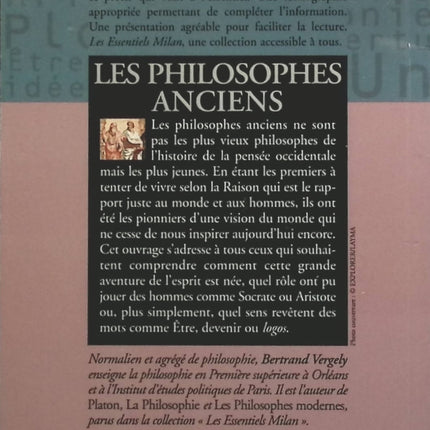 Les Philosophes anciens - Bertrand Vergely - livre