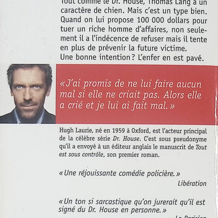 Tout est sous contrôle - Hugh Laurie - Livre