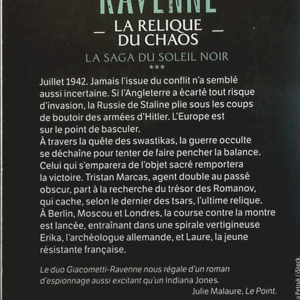 La relique du chaos - Éric Giacometti Jacques Ravenne - livre