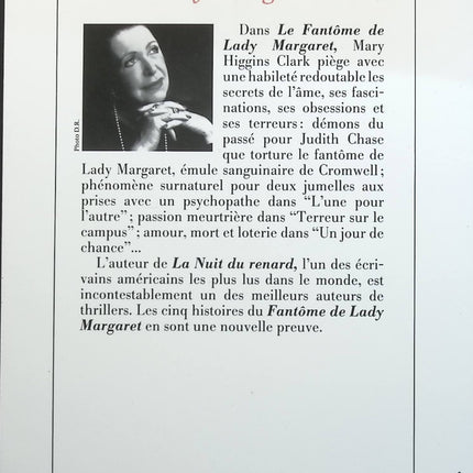 Le fantôme de Lady Margaret - Mary Higgins Clark - livre