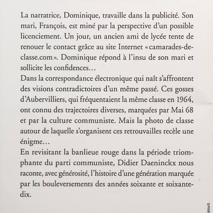 Camarades de classe - Didier Daeninckx - livre