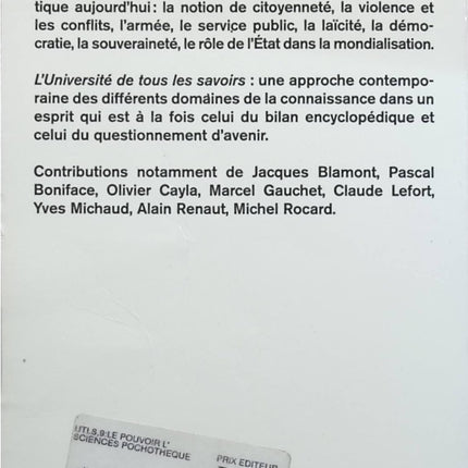 Université de tous les savoirs, numéro 09 : Le Pouvoir, l'État, la Politique - Yves Michaud - livre