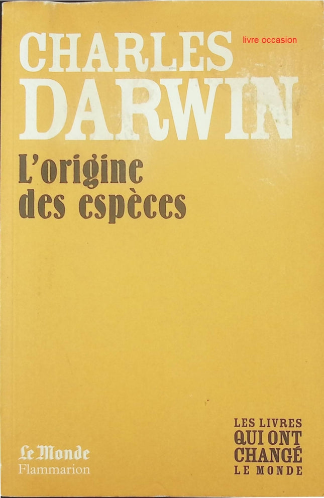 L'Origine des espèces - Charles Darwin - livre