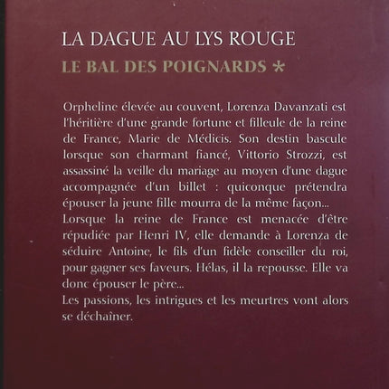 La dague au lys rouge Le bal des poignards Tome 1 - Juliette Benzoni - livre