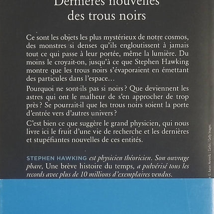 Dernières nouvelles des trous noirs - Stephen Hawking - Livre