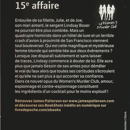 15e affaire - James Patterson - Livre